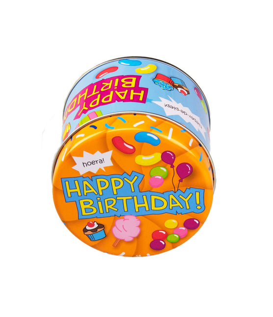 Barattolo di caramelle Happy Birthday 9cm