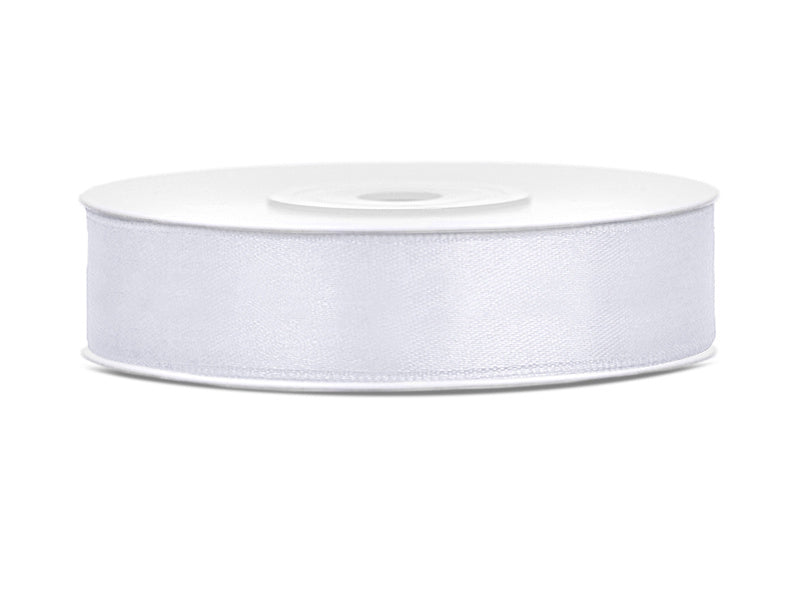 Nastro di raso bianco 12 mm 25 m