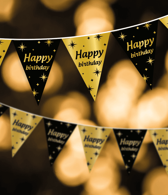 Bandiera 65 anni Oro Nero 10m