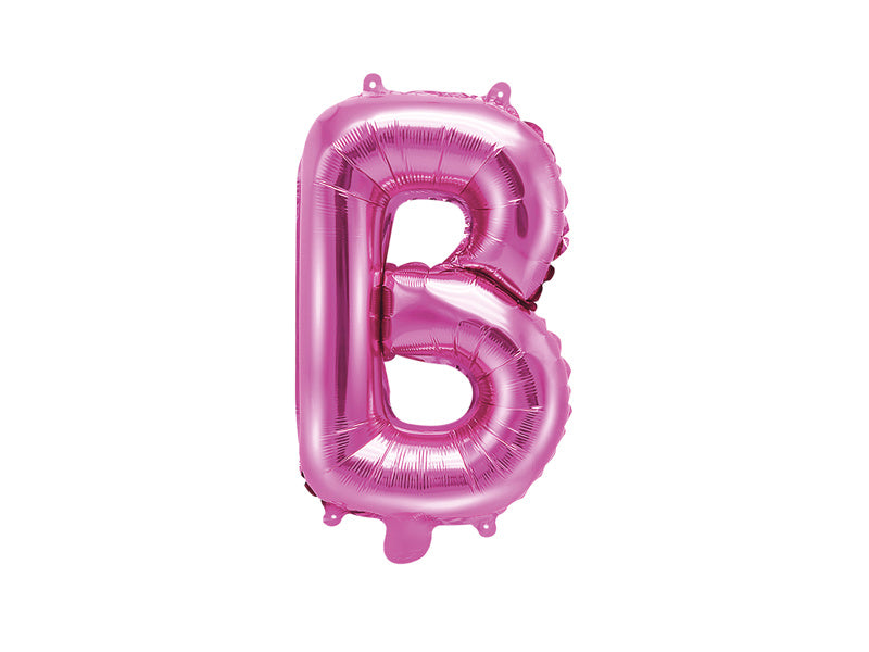 Palloncino in foil Lettera B Rosa Vuoto 35cm