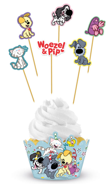 Woezel En Pip, cupcake toppers 6 pezzi