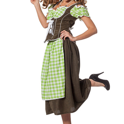Abito Dirndl Verde Oktoberfest Donna