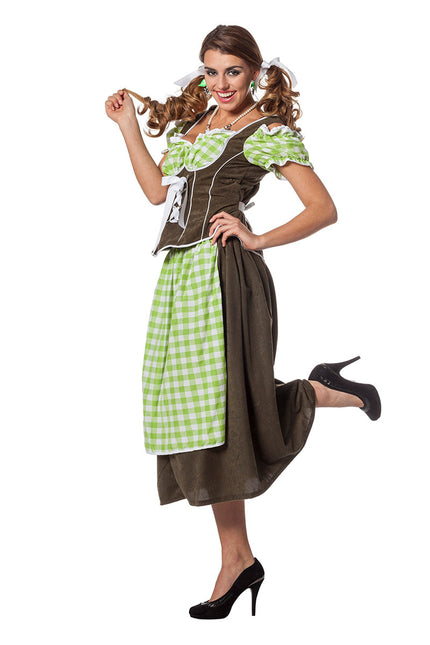 Abito Dirndl Verde Oktoberfest Donna