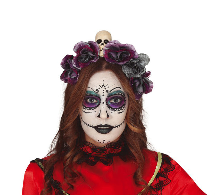 Fiori di Halloween Tiara Grigio