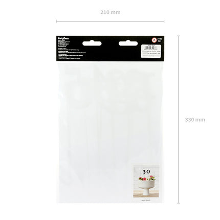 Toppers per torte Numeri da tavolo neri 26cm 11pz