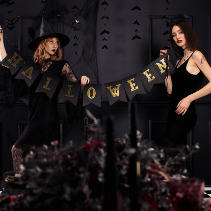 Ghirlanda di lettere di Halloween arancione di 1,75 m