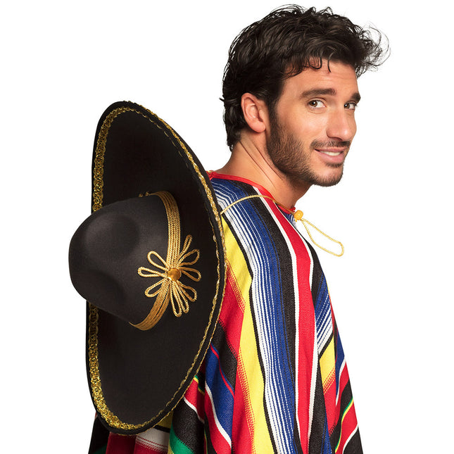 Sombrero nero Carlos 55 cm