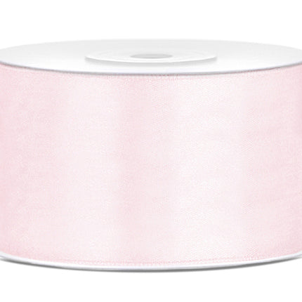 Nastro di raso rosa chiaro pastello 38mm 25m