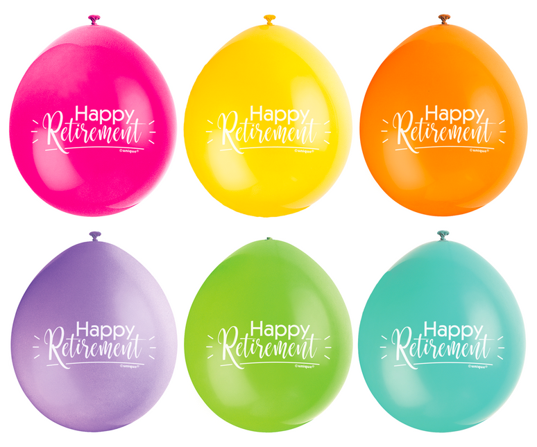 Palloncini Happy Retirement 28cm 10pz