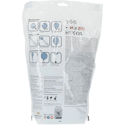 Palloncini azzurri Metallic Sky Blue 33cm 100pz