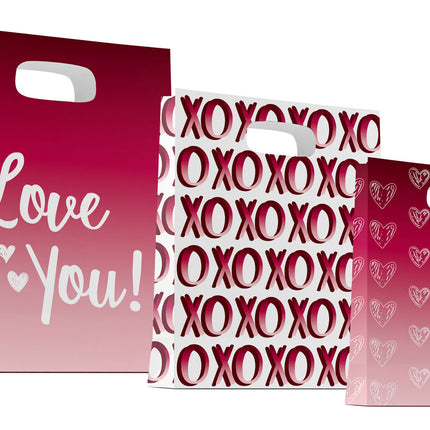 Borsa regalo Love 3 pezzi