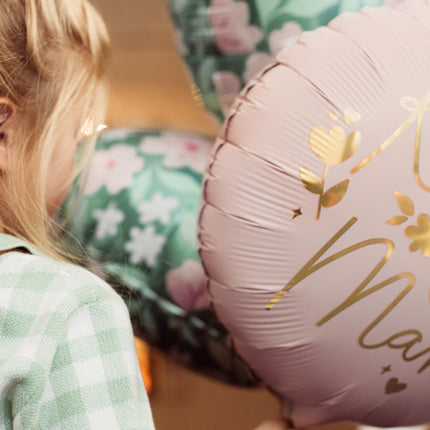 Palloncino ad elio Cuore Fiori Vuoto 45cm