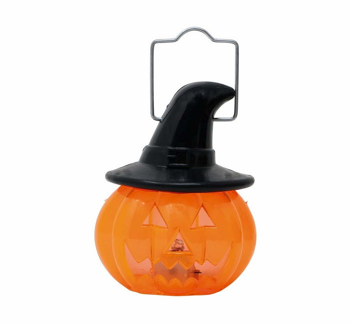 Decorazione di Halloween appesa Zucca con luce 8 cm