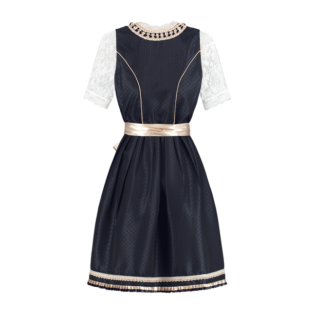 Abito Dirndl Bianco Blu Oktoberfest Donna 2 Pezzi