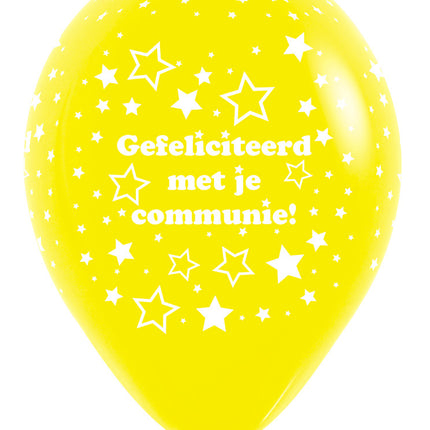 Palloncini Comunione Stelle Giallo 30cm 25pz