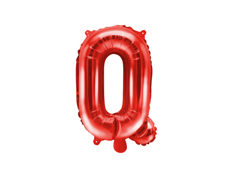 Palloncino in foil Lettera Q Rosso Vuoto 35cm