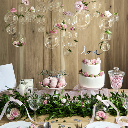 Cake topper Love Silver 17cm