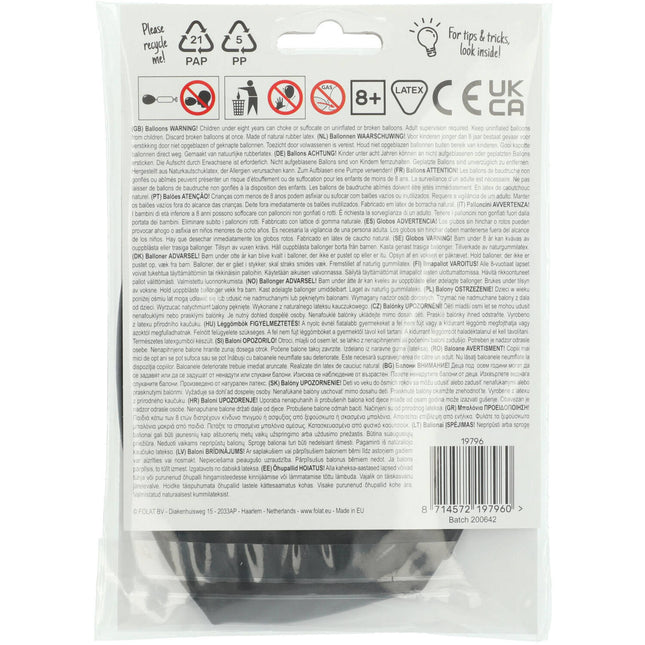 Palloncino nero metallizzato Onyx Black 80 cm