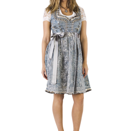 Oro Argento Abito Dirndl Oktoberfest Donna 2 Pezzi