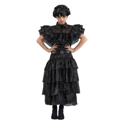 Costume Wednesday Prom Night Dress Nero Bambino