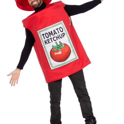 Ketchup Fles Kostuum Rood 2 delig van Wilbers & Wilbers koop je bij Partywinkel