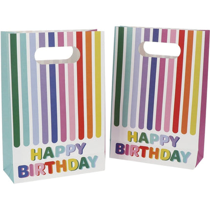 Gekleurde Uitdeelzakjes 22cm 6st van Folat koop je bij Partywinkel