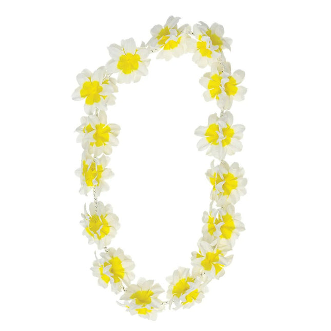 Gele Hawaii Krans Bloemen van Boland koop je bij Partywinkel