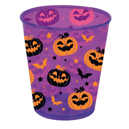 Halloween Beker Pompoenen En Vleermuizen 10cm van Fiestas Guirca koop je bij Partywinkel