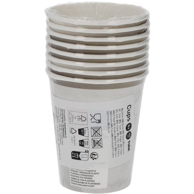 Halloween Bekers Pompoen 250ml 8st van Folat koop je bij Partywinkel