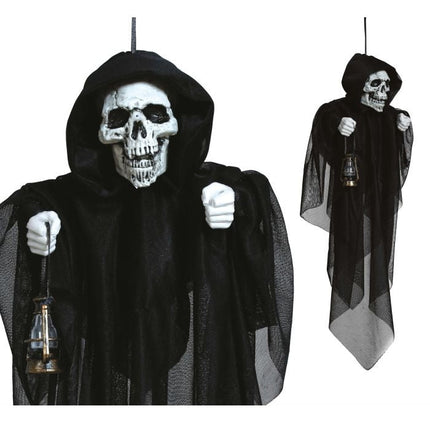 Halloween Pop Skelet Met Lantaarn 50cm van Fiestas Guirca koop je bij Partywinkel