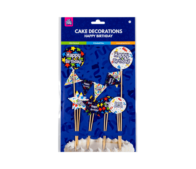 Happy Birthday Taarttopper 30cm van Paper Dreams koop je bij Partywinkel