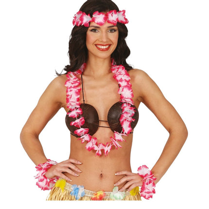 Hawaii Accessoireset Rood 4 delig van Fiestas Guirca koop je bij Partywinkel