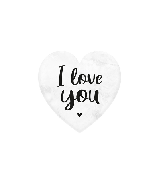 I Love You Marmer Hartje 5cm van Paper Dreams koop je bij Partywinkel