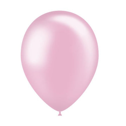 Lichtroze Ballonnen Metallic 25cm 10st van Balloonia koop je bij Partywinkel