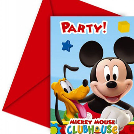 Mickey Mouse Uitnodigingen Versiering 6st van Procos koop je bij Partywinkel