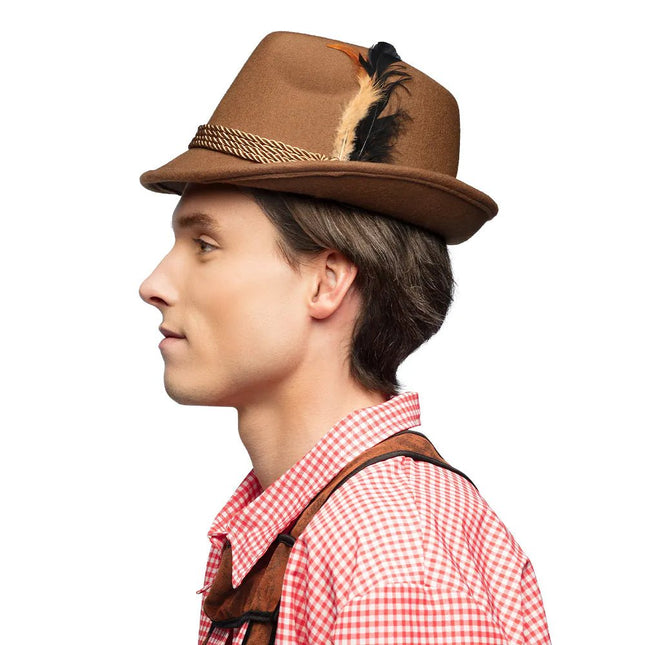 Oktoberfest Hoed Tiroler Bruin van Boland koop je bij Partywinkel