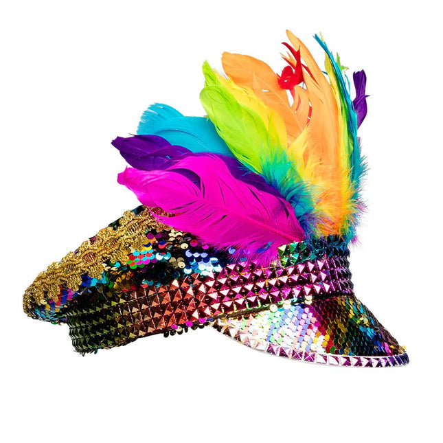 Regenboog Pet Veren En Diamanten van Boland koop je bij Partywinkel
