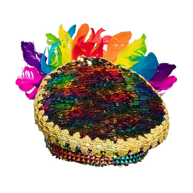 Regenboog Pet Veren En Diamanten van Boland koop je bij Partywinkel