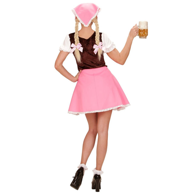 Roze Dirndl Jurk Oktoberfest Dames van Widmann koop je bij Partywinkel