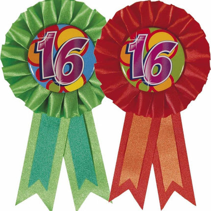 Rozet 16 Jaar van Haza Witbaard koop je bij Partywinkel