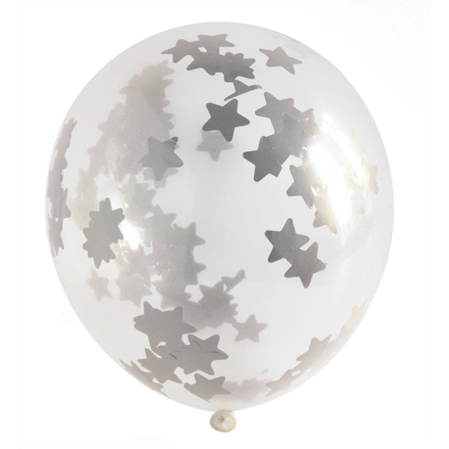 Ster Confetti Ballon Met Tassel Slinger 30cm 3st van Folat koop je bij Partywinkel