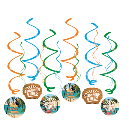 Decorazione colorata da appendere Summer Vibes 70cm 6 pezzi