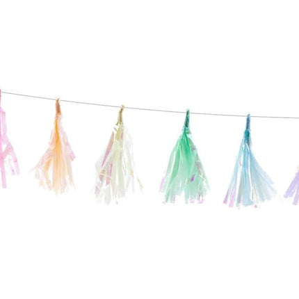 Tassel Slinger Gekleurd Parelmoer 1,2m van Partydeco koop je bij Partywinkel