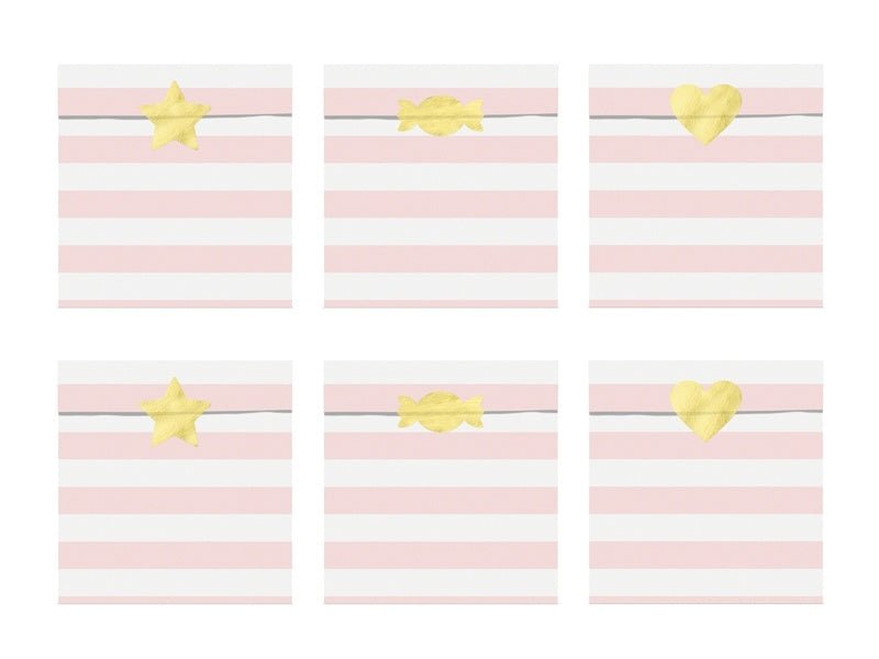 Uitdeelzakjes Lichtroze 14cm 6st van Partydeco koop je bij Partywinkel