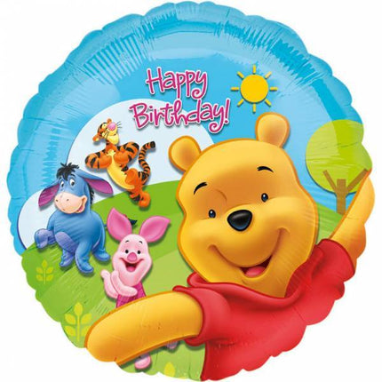 Winnie The Pooh Helium Ballon Happy Birthday 45cm leeg van Anagram koop je bij Partywinkel