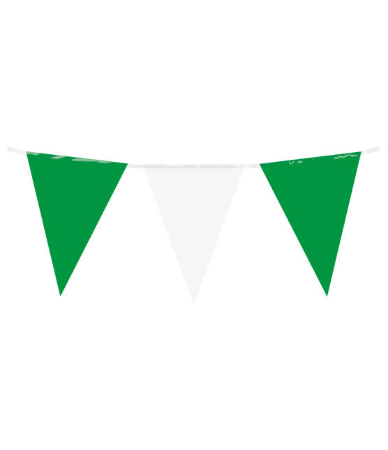 Wit Groene Slinger 10m van Paper Dreams koop je bij Partywinkel