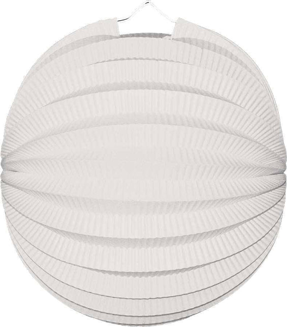 Witte Lampion Bol 23cm van Haza Witbaard koop je bij Partywinkel
