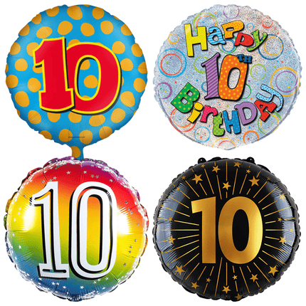 10 Jaar Folie Ballonnen - Partywinkel