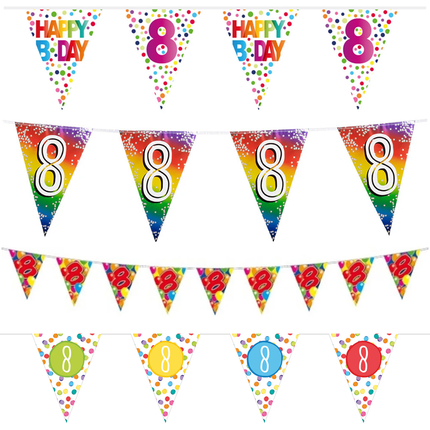 8 Jaar Slingers - Partywinkel