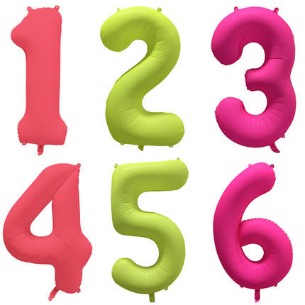 Neon Cijfer Ballonnen